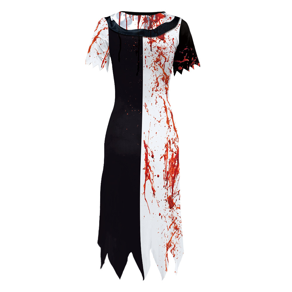 Halloween Ghost Clown Costume Dress - Carnival Party Fancy Dress Up for Women